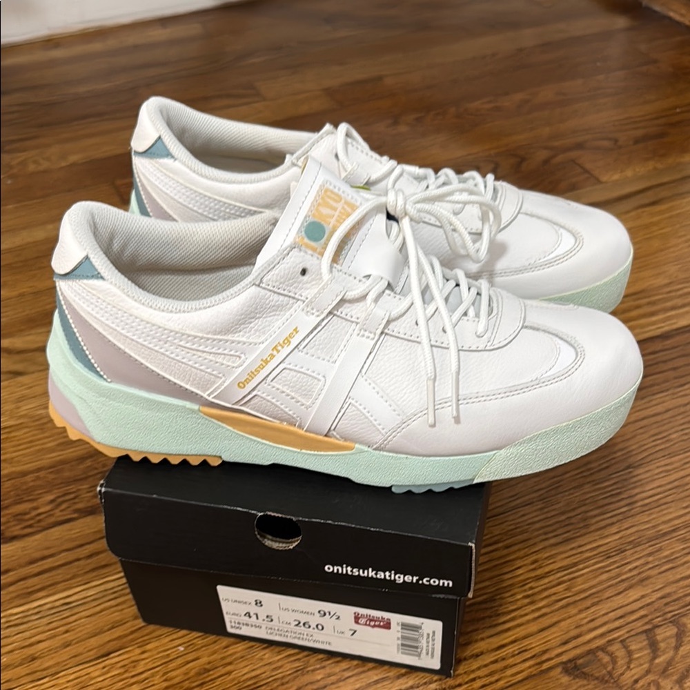 Onitsuka Tiger by Asics Women's White and Mint Sneakers